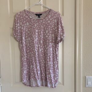 Ellen Tracy Mauve Patterned Short Sleeve Tee
